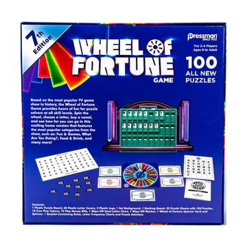 Pressman Wheel of Fortune 7th Edition spinning wheel for exciting rounds.