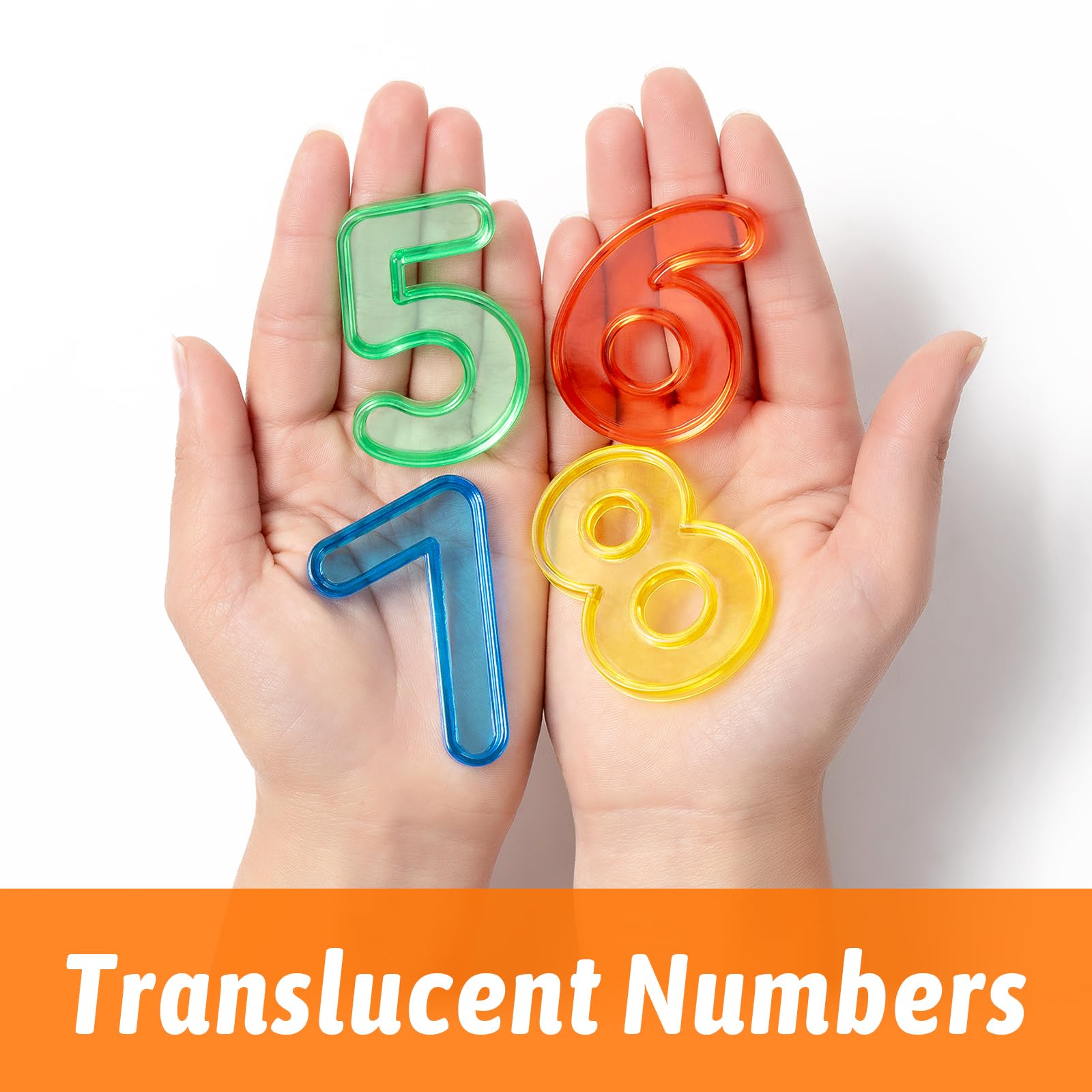 PreTrans close-up of numbers on a light table showing captivating visual effects.