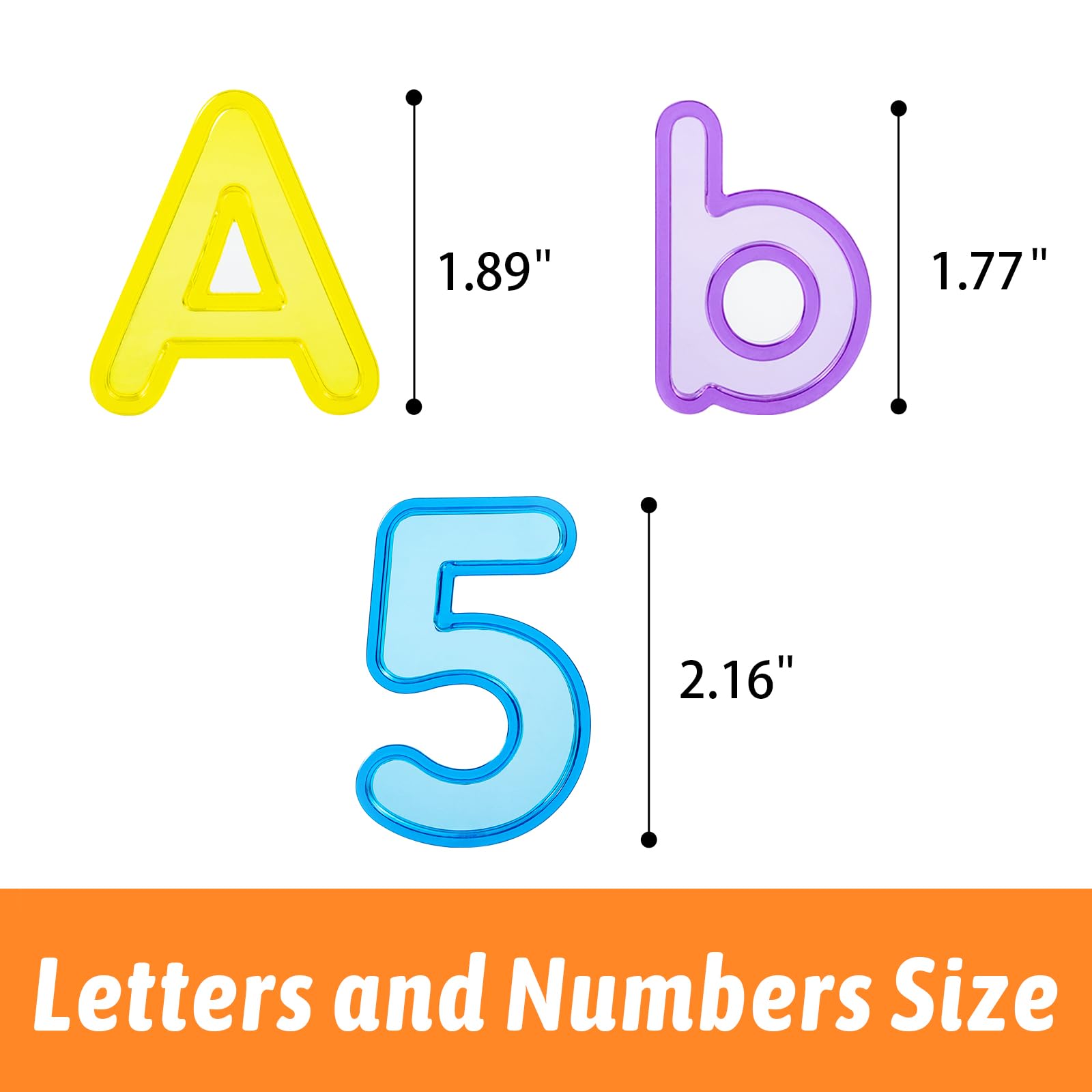 Vibrant translucent colors support color recognition and hands-on exploration with PreTrans letters