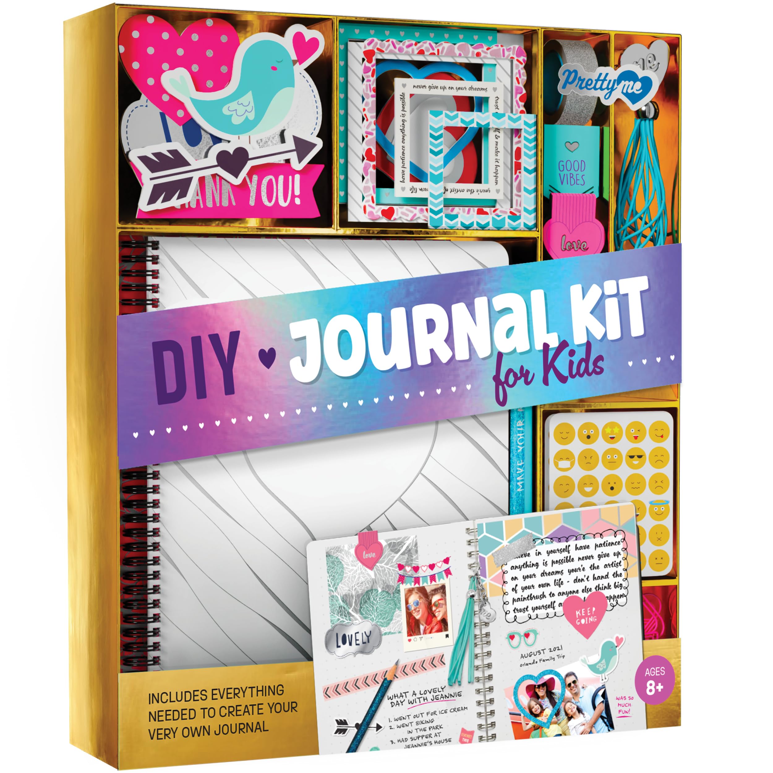Pretty Me DIY Journal Kit cover design for young creators