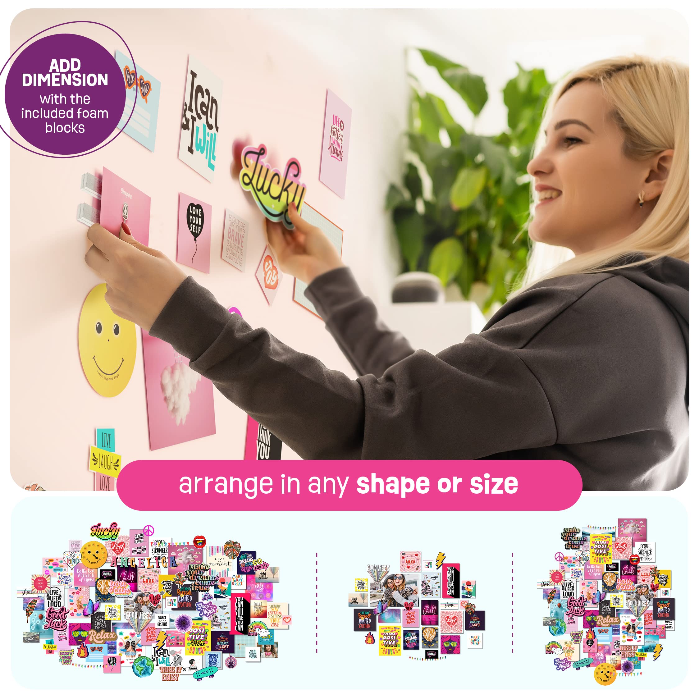 Pretty Me instruction booklet guides easy collage assembly step by step.