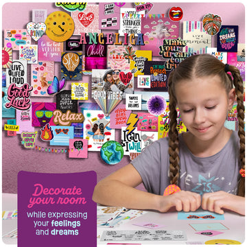 Pretty Me sticker and artwork pack inspires endless custom wall designs.