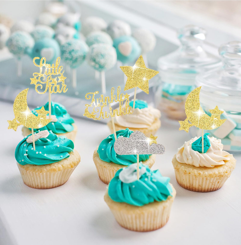 Pretyps star toppers glitter add twinkle to cupcakes