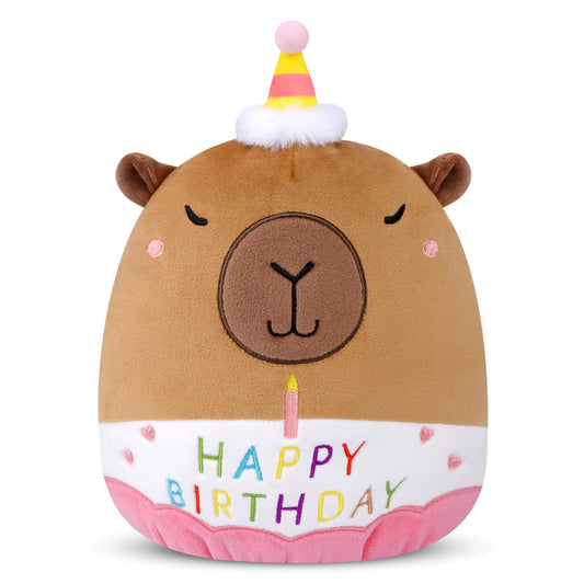 Prewplam Capybara Plush 8-inch: cozy cuddle buddy for kids at bedtime.