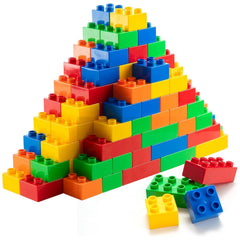 PREXTEX 100-piece toddler building blocks set with colorful pieces for creative play
