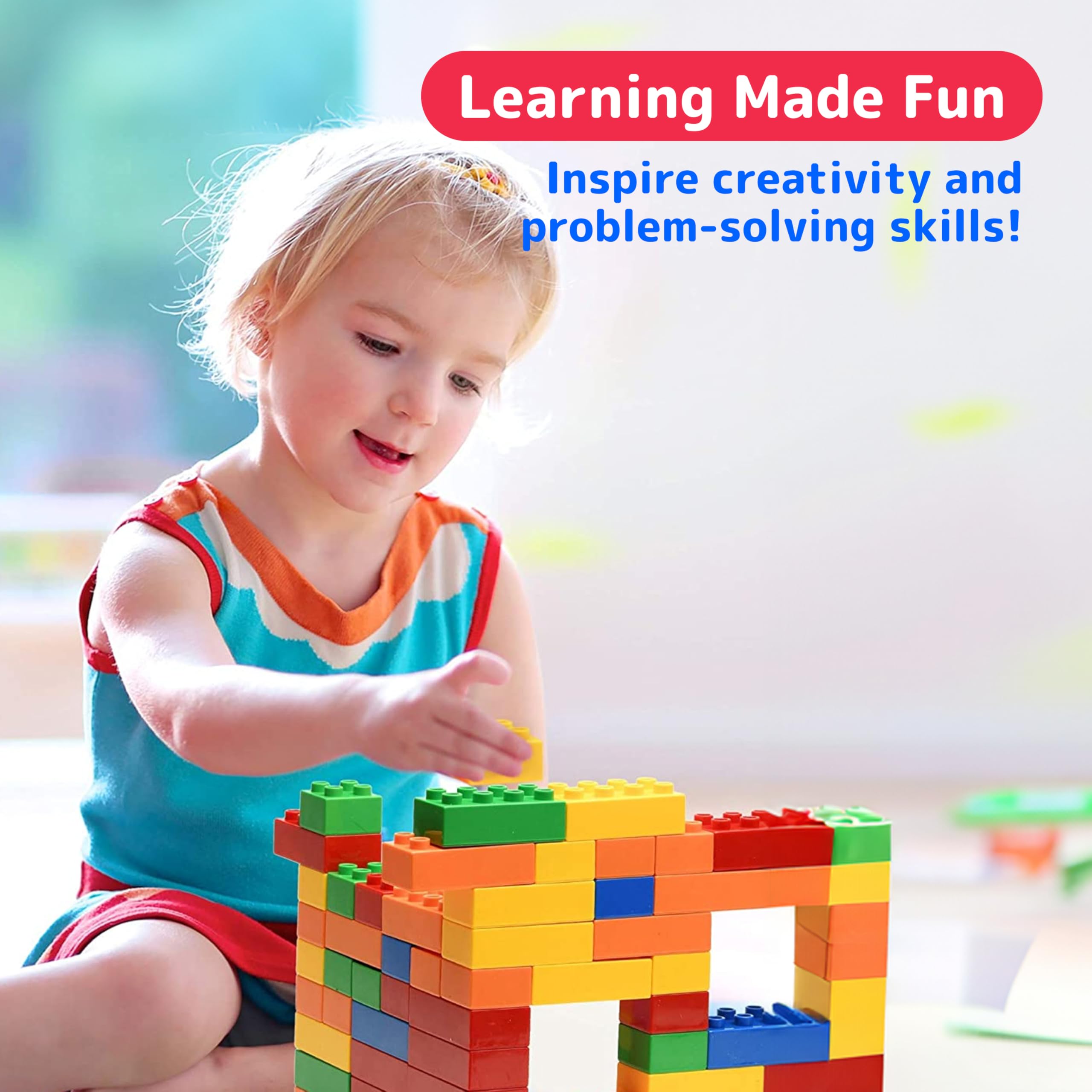PREXTEX blue rectangle brick supports creative builds and coordination in kids