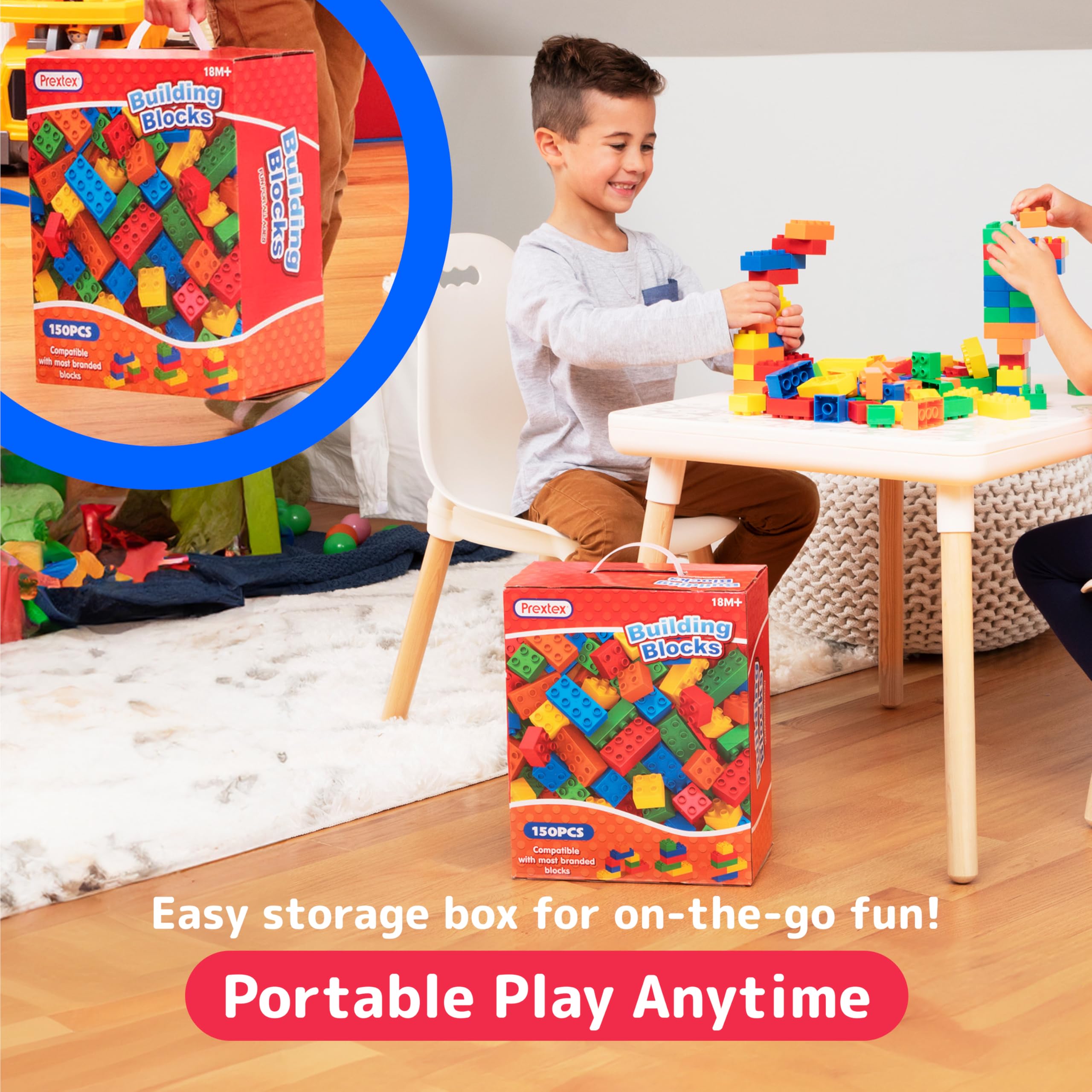 PREXTEX orange square brick enhances colorful, hands-on learning adventures