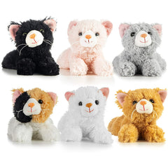 PREXTEX 6-inch kitten plush in a soft cuddle pose for kids
