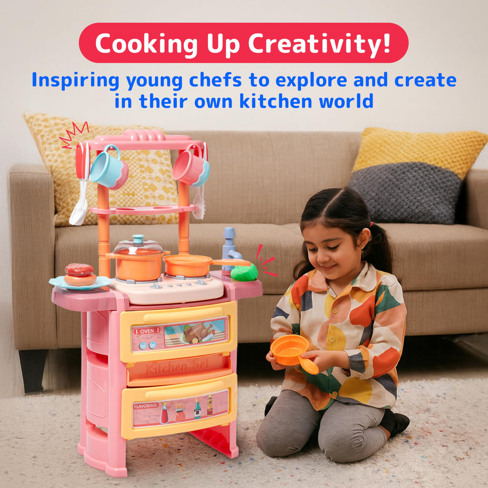 PREXTEX dishwasher and oven set invites kids to orchestrate pretend meal prep.