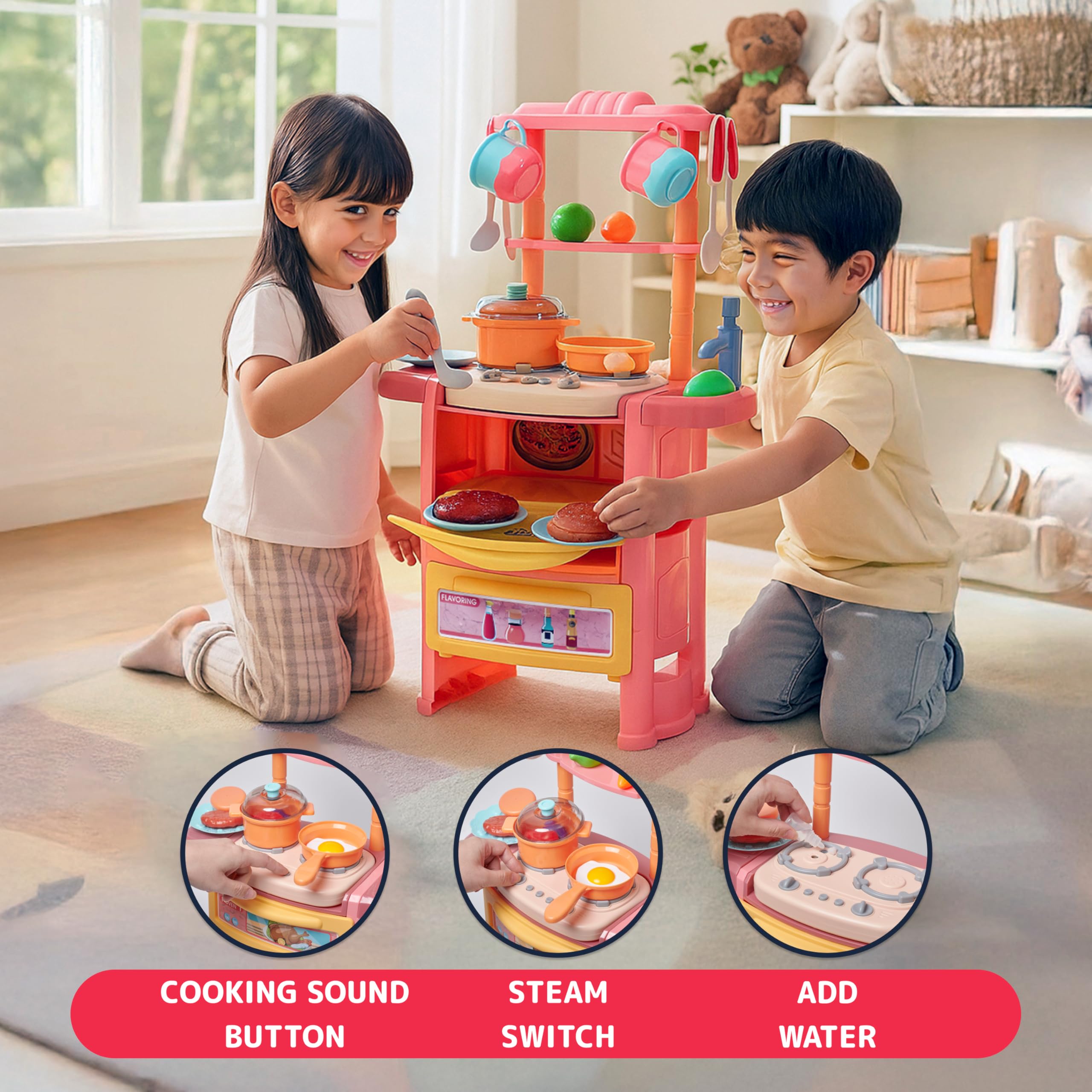 PREXTEX multi-color design brightens playtime and invites role-playing exploration.