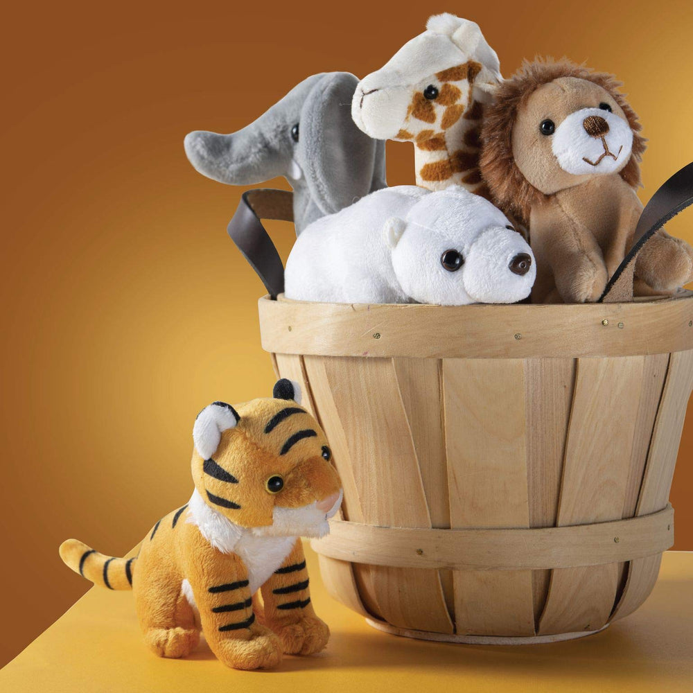 PREXTEX Safari Friends polar bear plush; soft, bright fabric for winter-themed play.