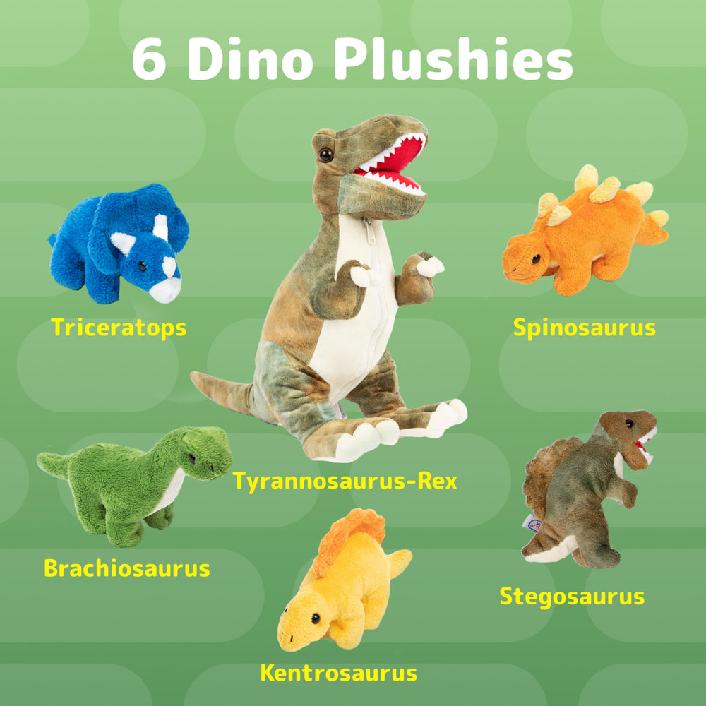 PREXTEX T-Rex soft plush pillow serves as a comfy travel buddy for kids