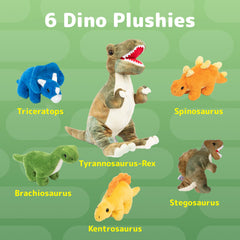 PREXTEX T-Rex soft plush pillow serves as a comfy travel buddy for kids