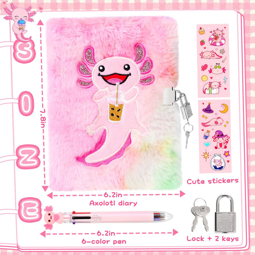 PrinBarBee plush diary features soft tie-dye texture and cozy feel.