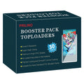 Prilino booster pack toploaders front view protects sealed packs.