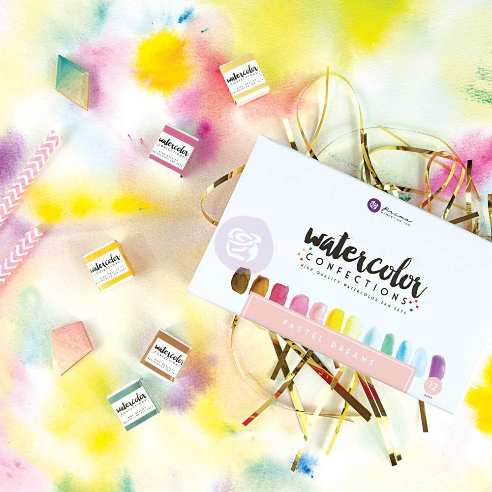 Prima Watercolor Confections Pastel Dreams 12 pans open palette for vibrant colors