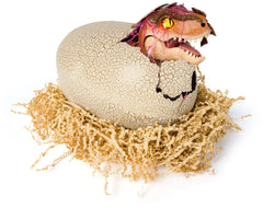 Primal Hatch dino with articulated limbs for interactive posing and adventures.