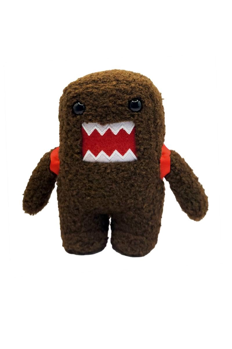Prime Collectibles Domo 6-5 inch plush with backpack for desk display and gifting.