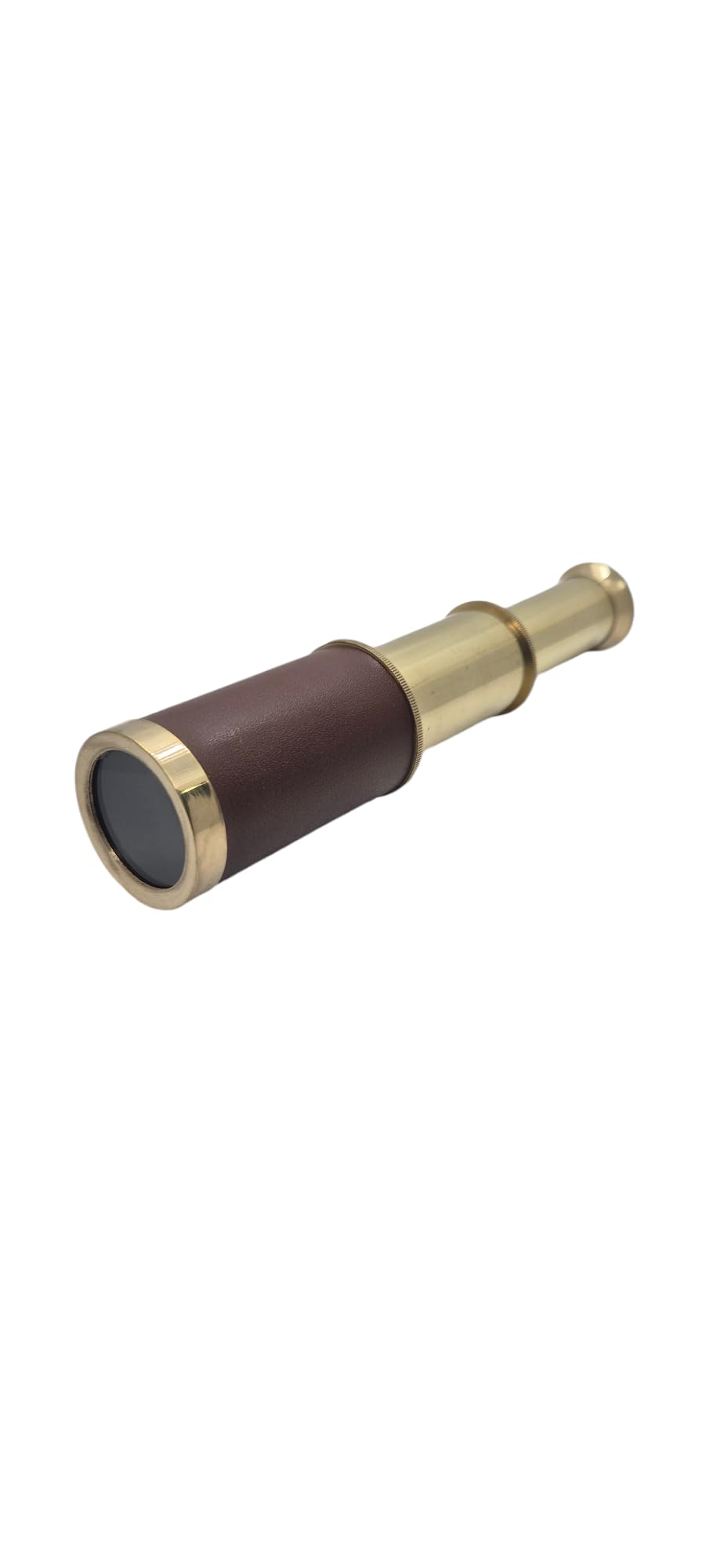 Prime NAUTICAL wooden tripod stand complements the brass spyglass