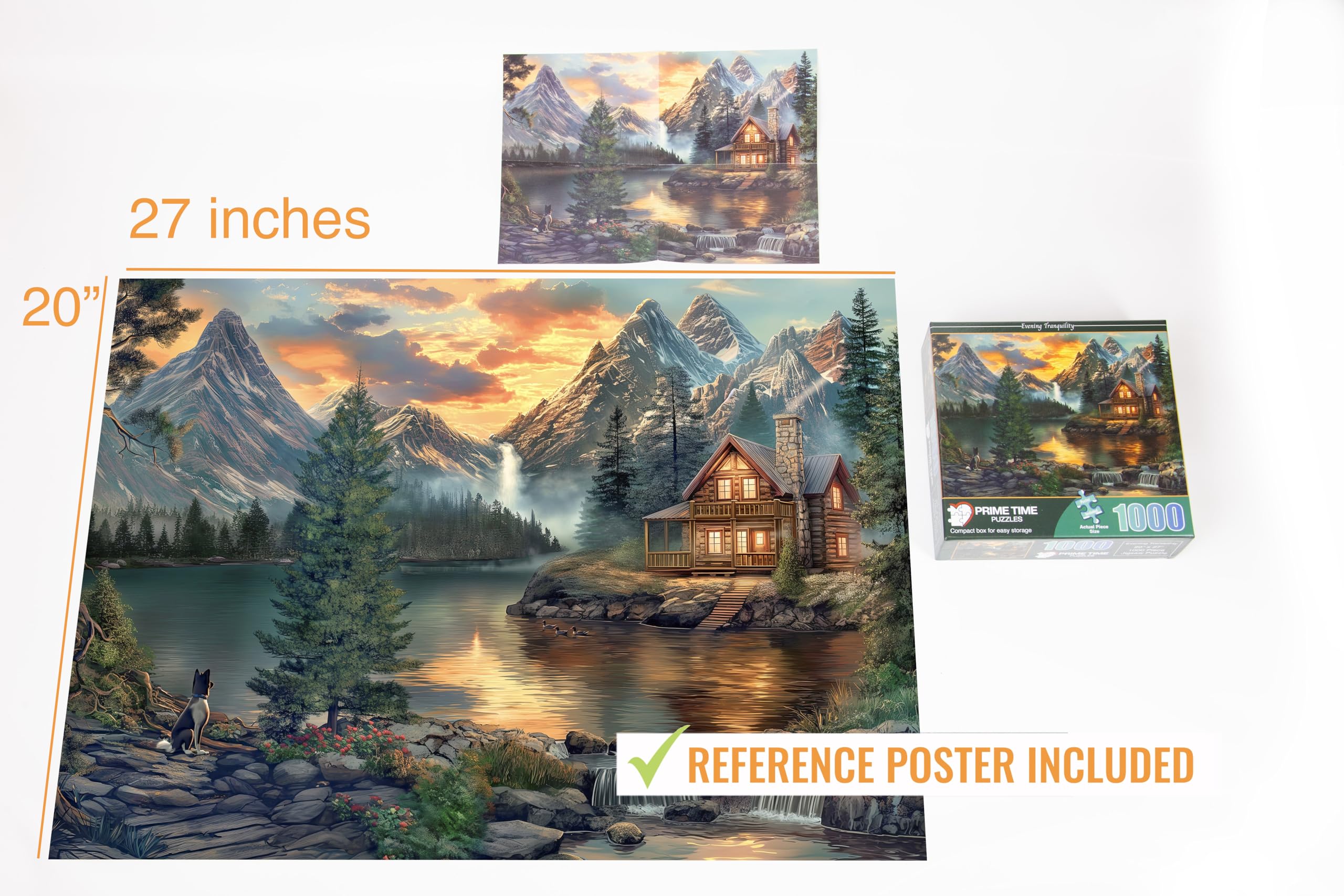 Prime Time Puzzles cozy cabin interior—warm ambiance for leisurely evenings.