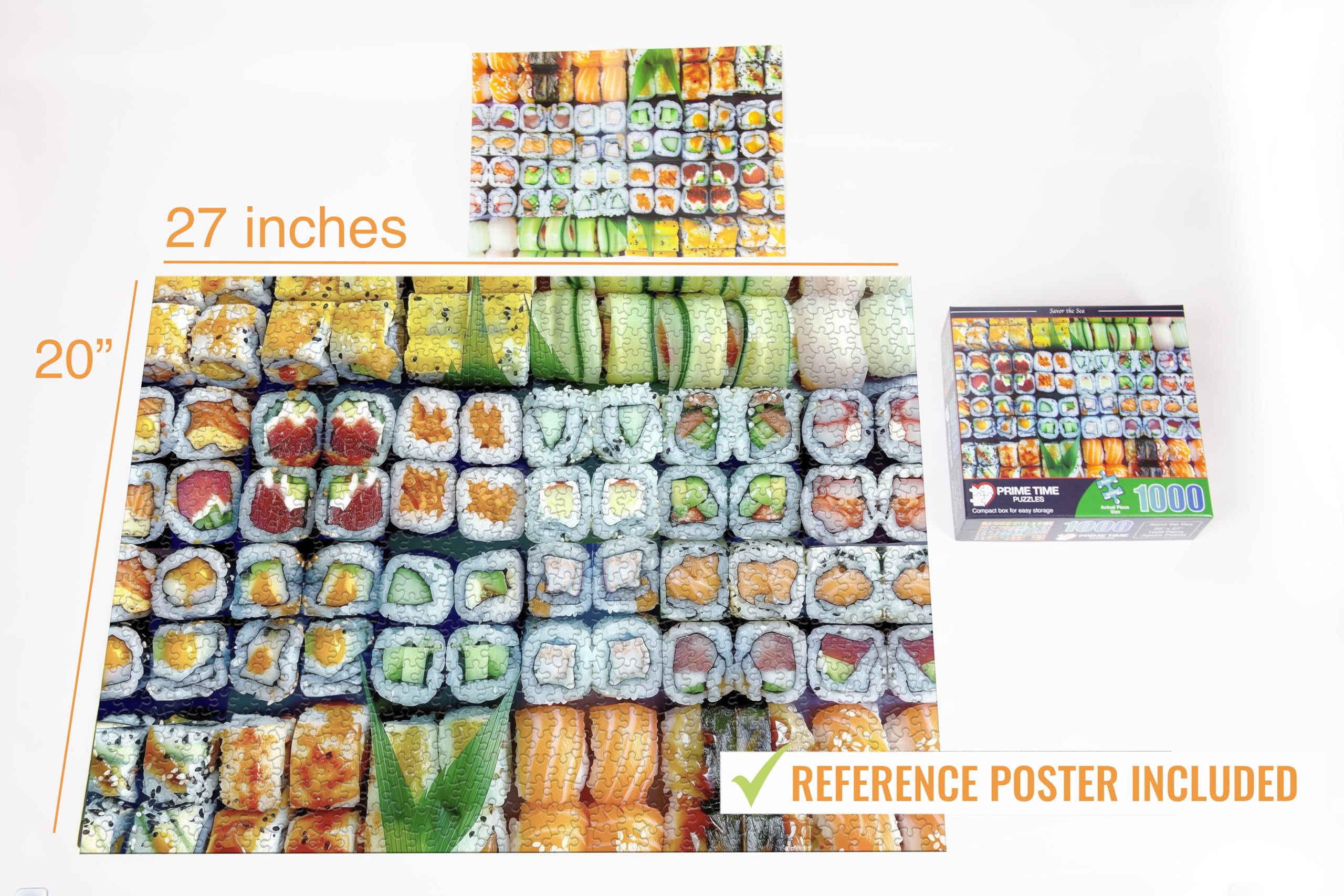 Prime Time Puzzles matte finish reduces glare for easy viewing during assembly