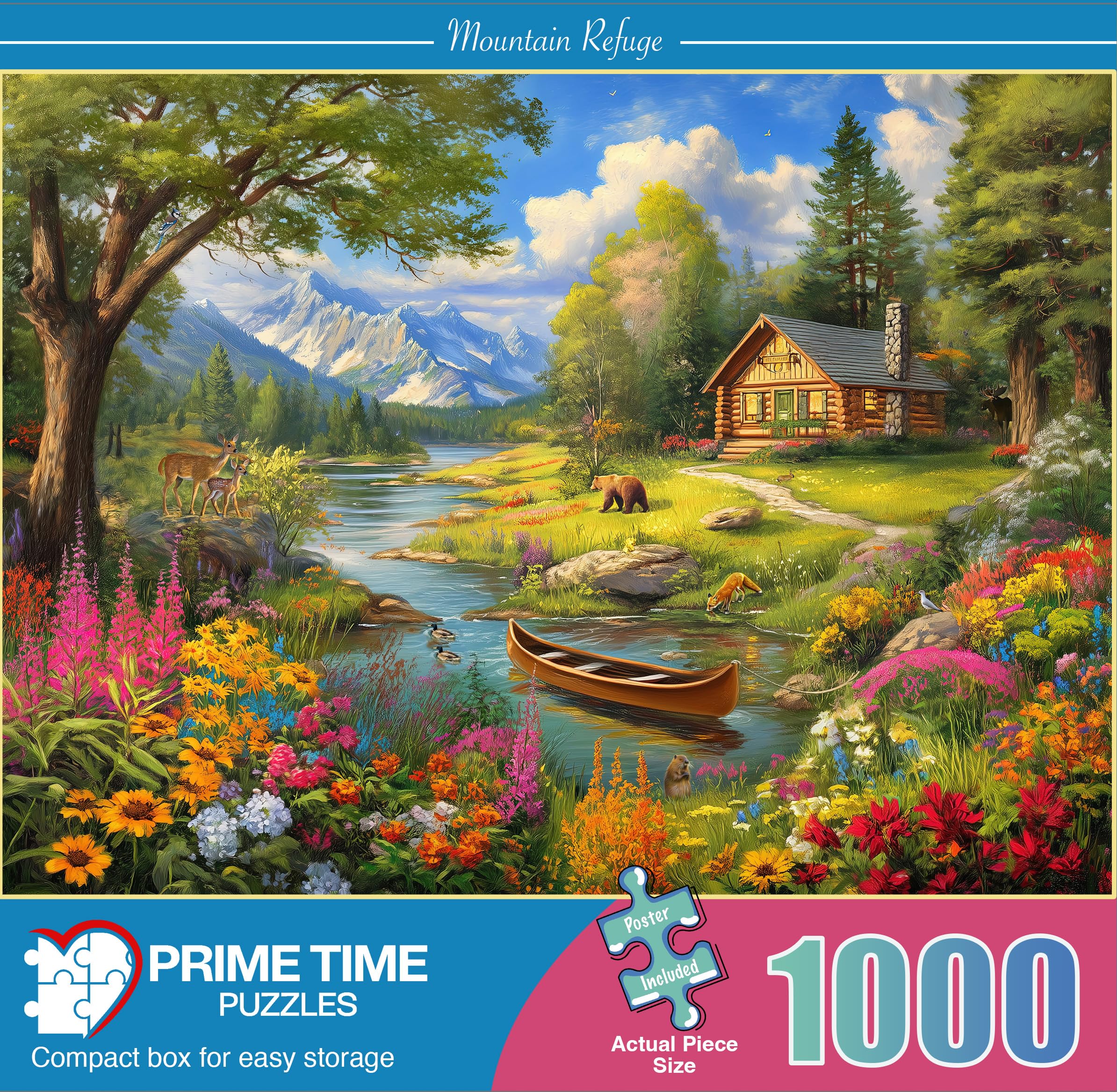 Prime TIme Puzzles wildlife floral landscape canoe puzzle—vivid details to inspire outdoor daydreams