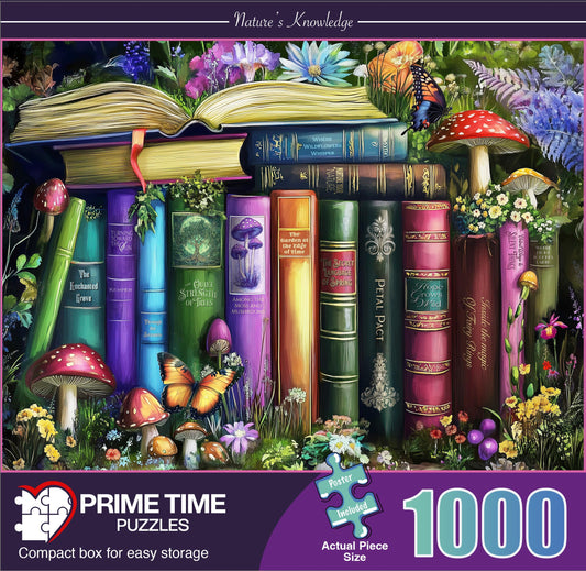 Prime Time Puzzles enchanted forest library scene invites relaxing puzzling sessions.