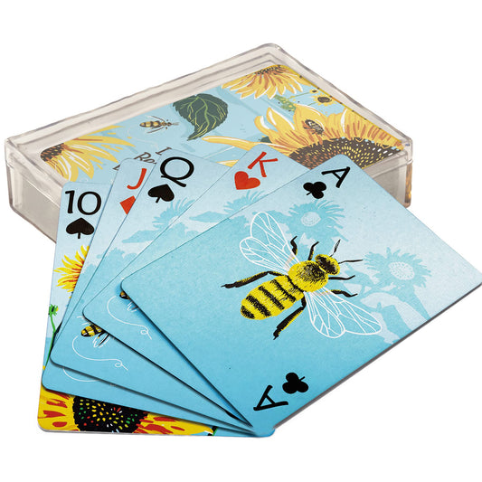 Primitives by Kathy Bee Happy playing cards front view with sunflowers for family fun