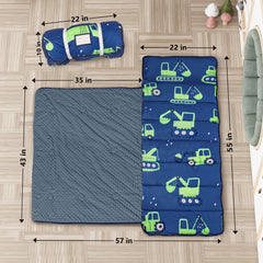 PRIMLECT excavator nap mat pillow removable; easy wash for quick cleanups after naptime