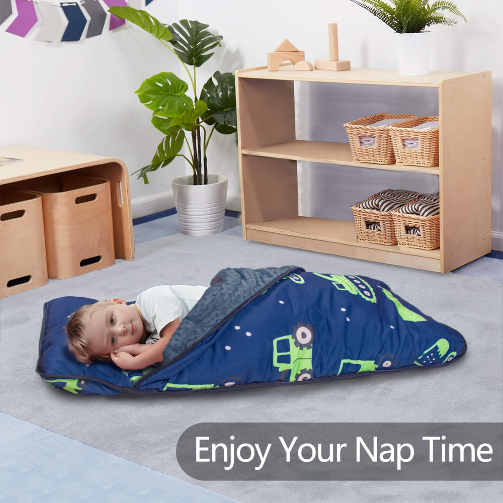 PRIMLECT excavator nap mat rolled up; portable design with handle for trips