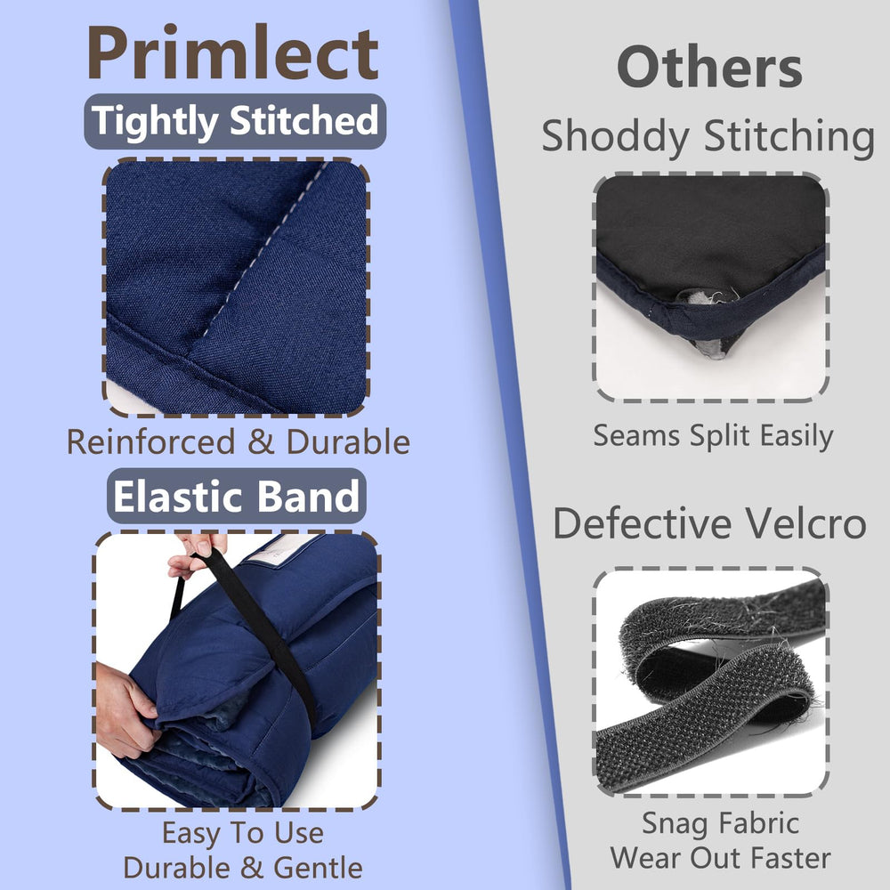 Primlect nap mat with portable handle for quick roll-and-go