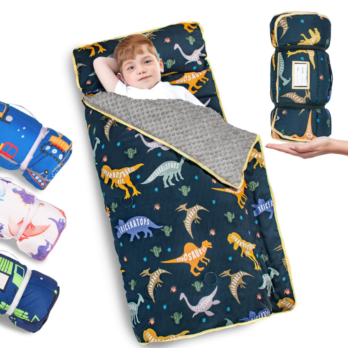 Primlect nap mat dinosaur cover for comfy preschool naps