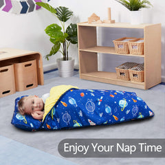 PRIMLECT nap mat with minky blanket, plush lining for cozy naptime.