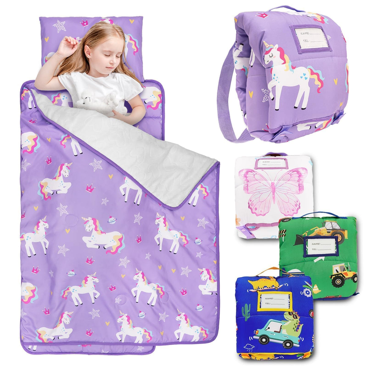 Primlect nap mat with removable pillow for portable naps
