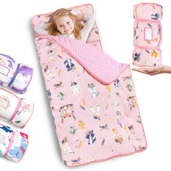 PRIMLECT thickened toddler nap mat with removable pillow for easy rest time.