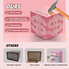 Primo Lines money box with coins illustrates daily use and simple setup.