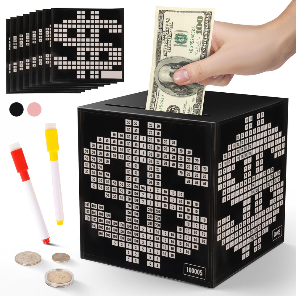 Primo Lines Money Saving Box with unbreakable metal safe for secure savings