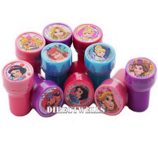Princess Disney self-inking stampers pack in plastic bag for party favors.