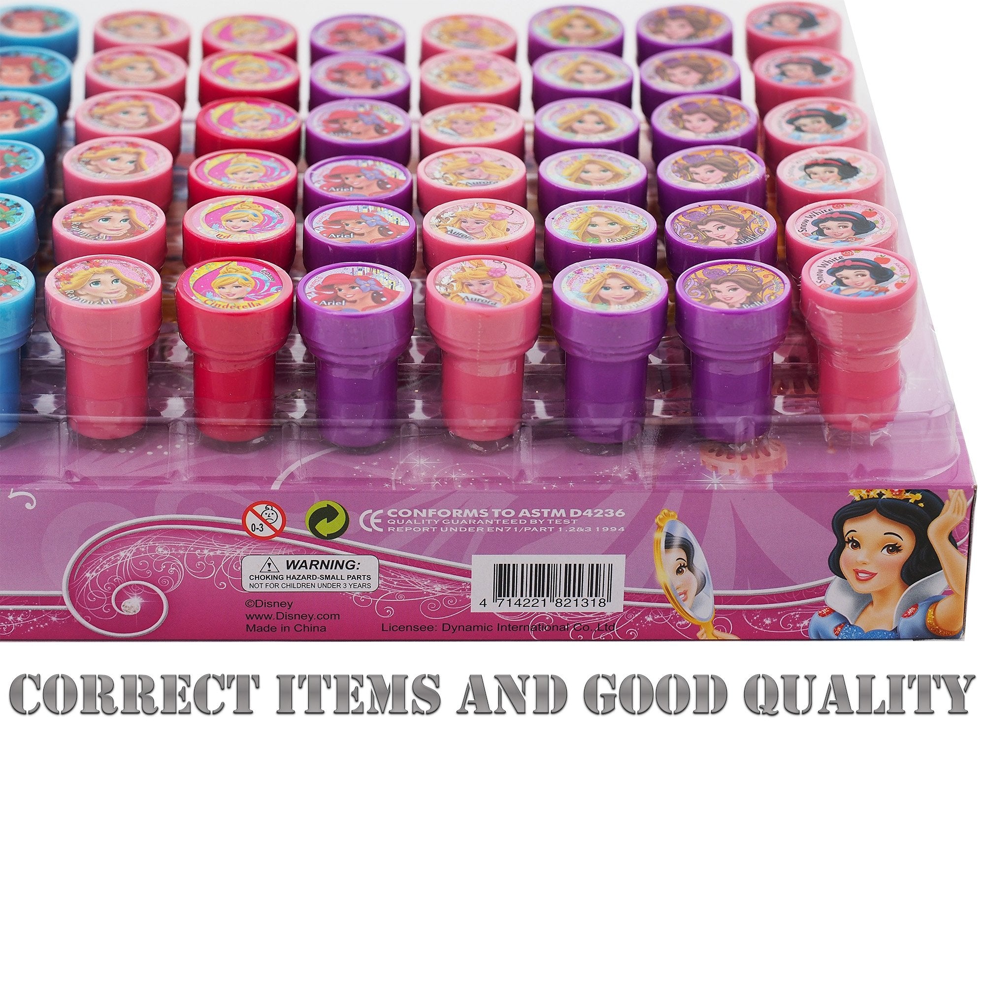 Licensed Princess characters stampers close-up highlighting design.