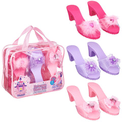 Princess Expressions 3-pack pink bow shoe with rhinestone detail for dress-up play.