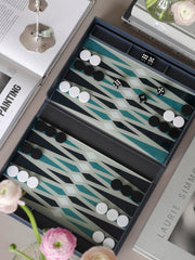 PrintWorks Classic Backgammon compact travel case ideal for gifting or trips
