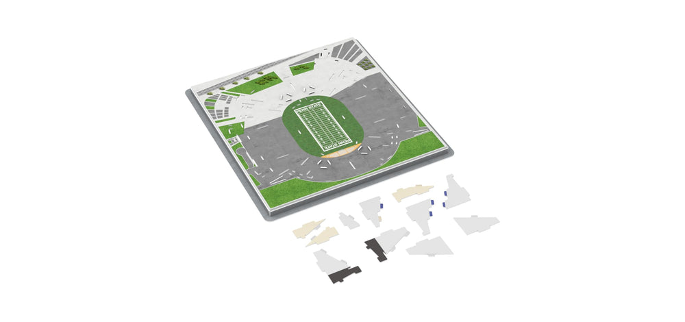 Pro-Lion Nittany Lions colors on puzzle celebrate team spirit
