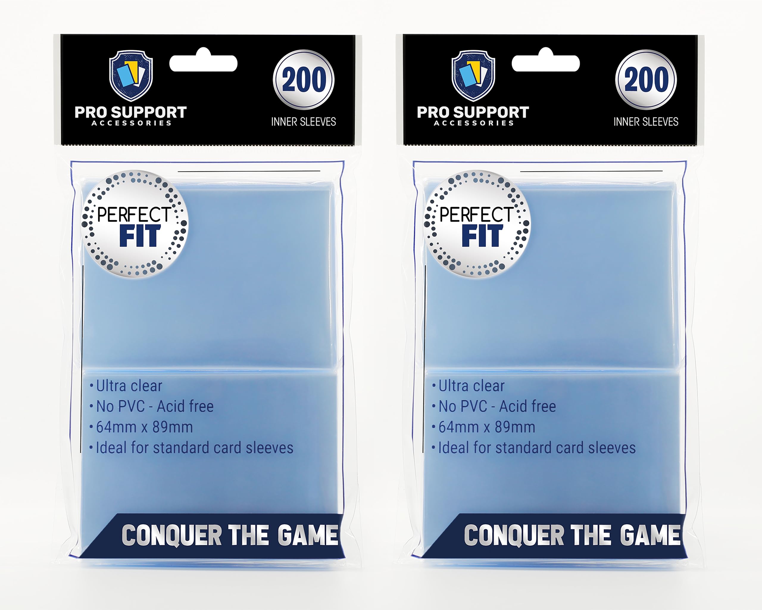PRO SUPPORT 400 inner sleeves, clear protection for standard cards