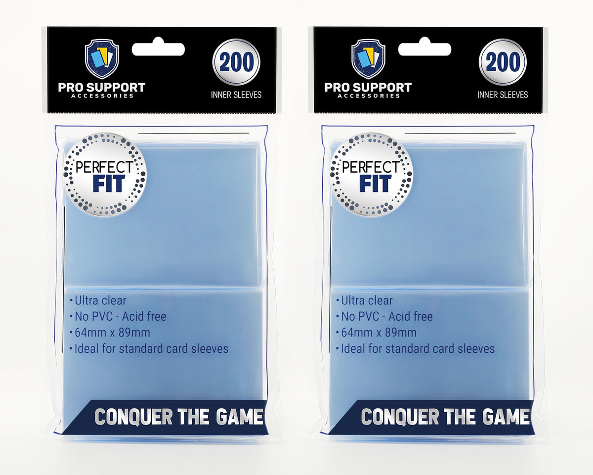 PRO SUPPORT 400 inner sleeves, clear protection for standard cards