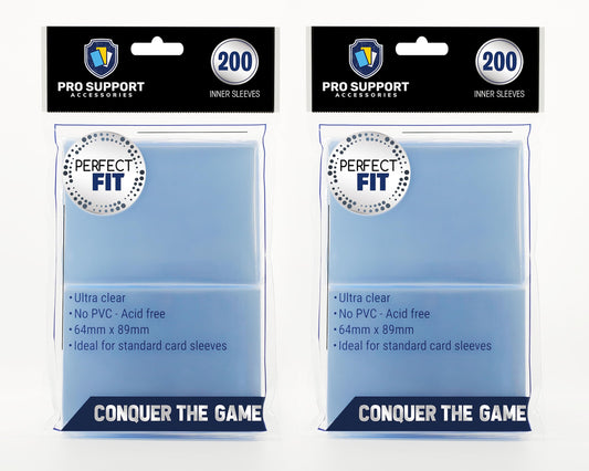 PRO SUPPORT 400 inner sleeves, clear protection for standard cards