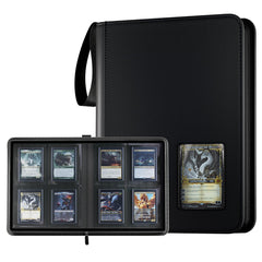 ProCase 4-pocket binder black front view for easy on-the-go card organization.