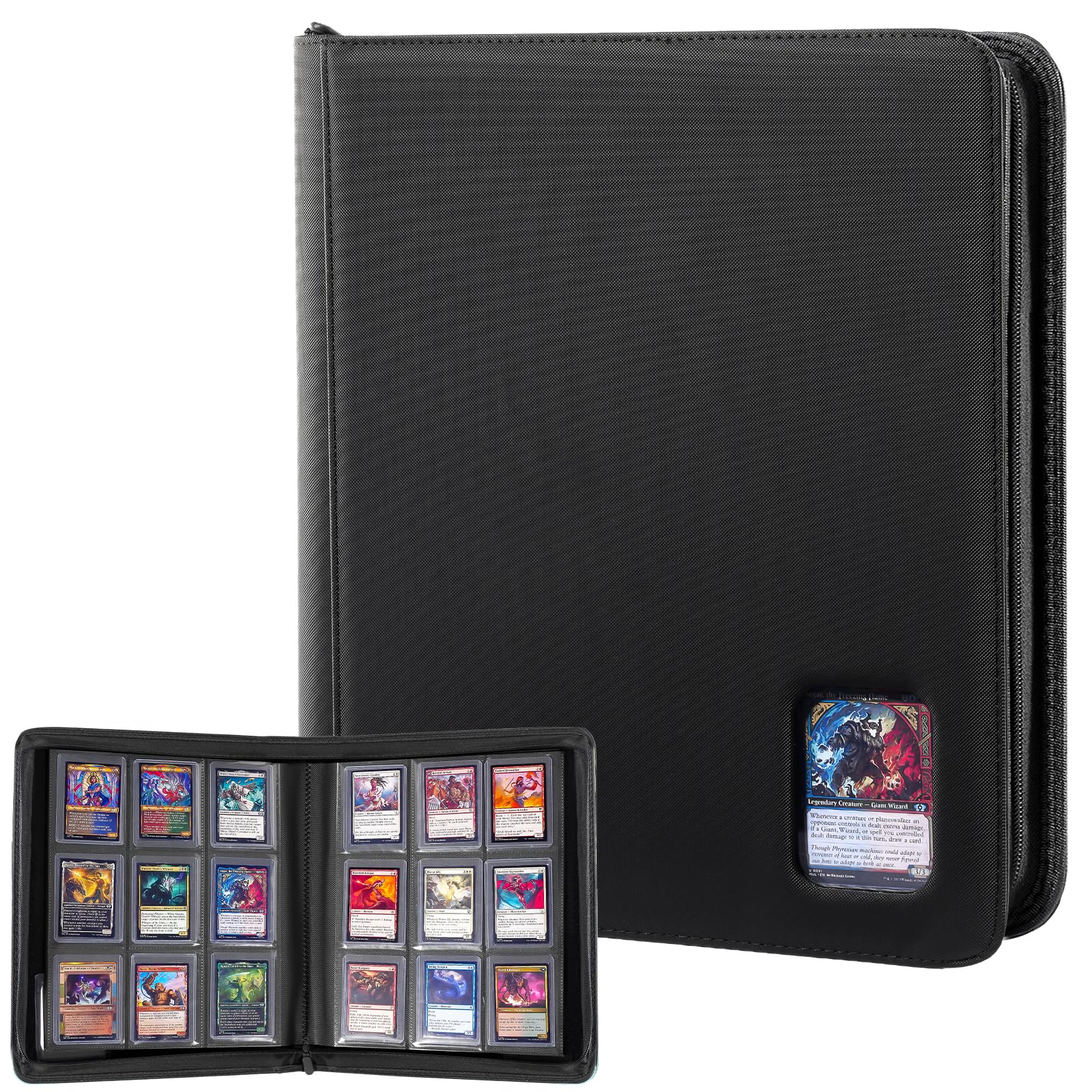 ProCase Top Loader Binder front cover shows durable PU leather protecting your cards
