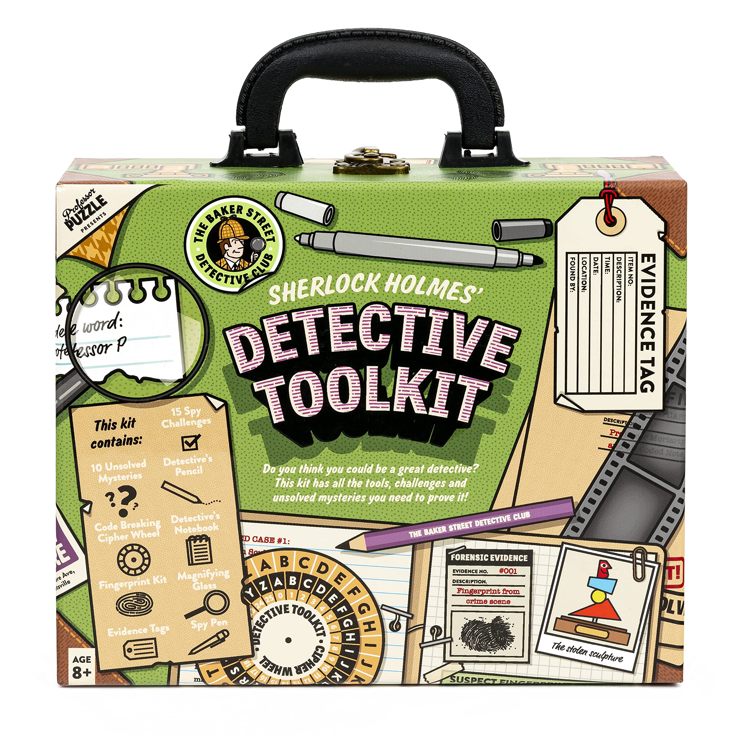 Professor PUZZLE Detective Toolkit magnifying glass for clue gathering and observation