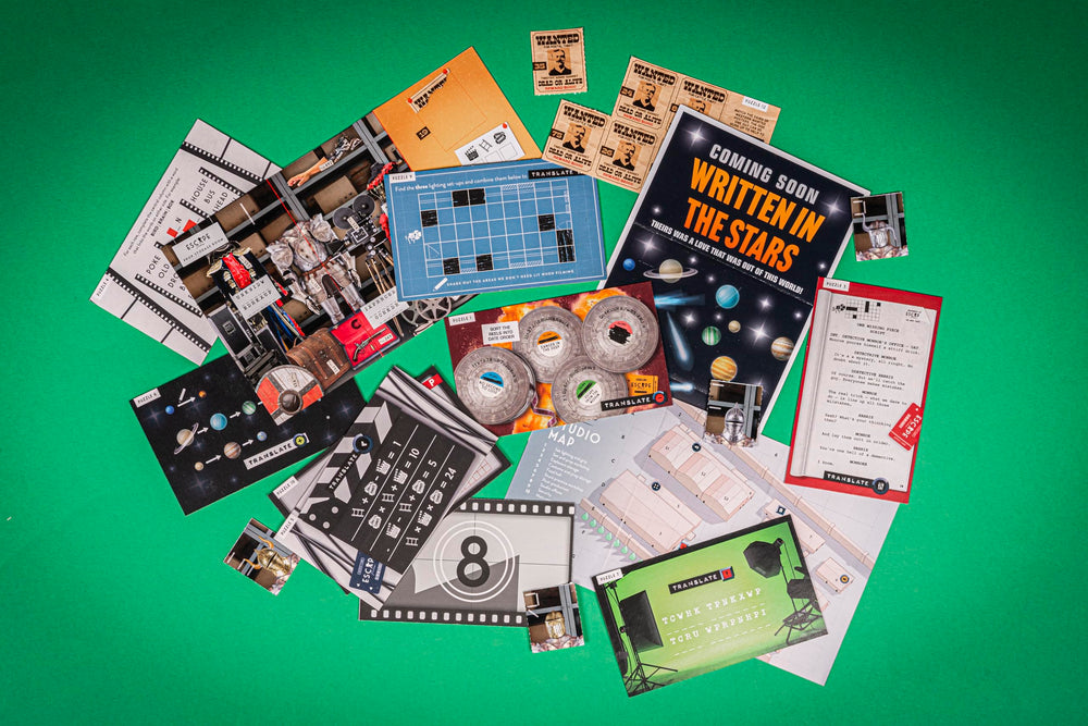 Professor Puzzle Movie Studio game-board evokes tabletop excitement for family or friends.