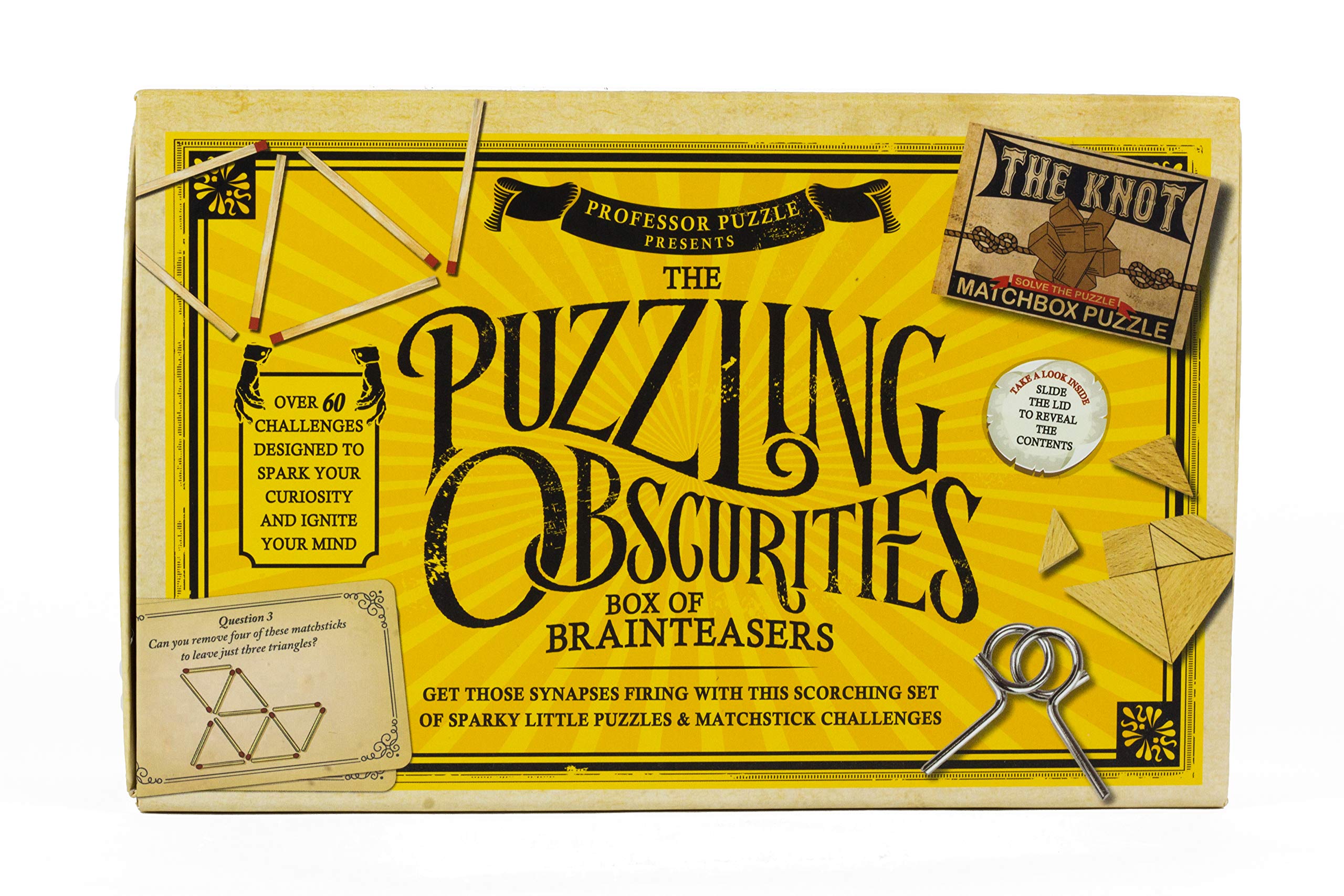 Professor PUZZLE Pocket-sized puzzles ready for travel sessions.